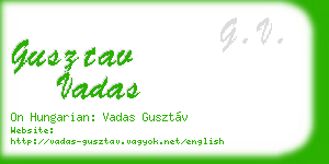 gusztav vadas business card